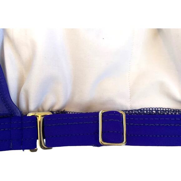 Venus mesh high neck bikini top with mesh sz 10 cerulean royal blue - Picture 11 of 11